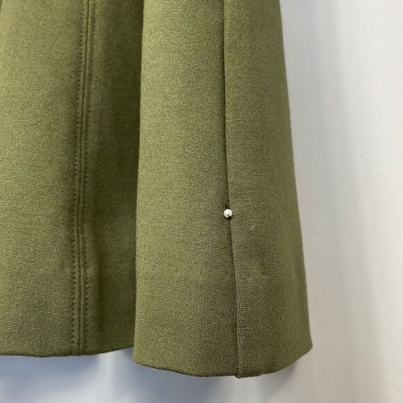 Pearl by Lela Rose Ponte Square Neck Dress Olive Green Long Sleeve A Line 0 Rare - Picture 14 of 16